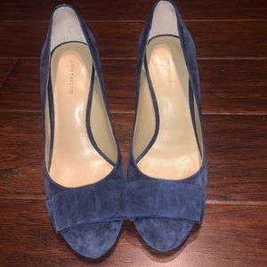 Ann Taylor Suede Bow Pumps